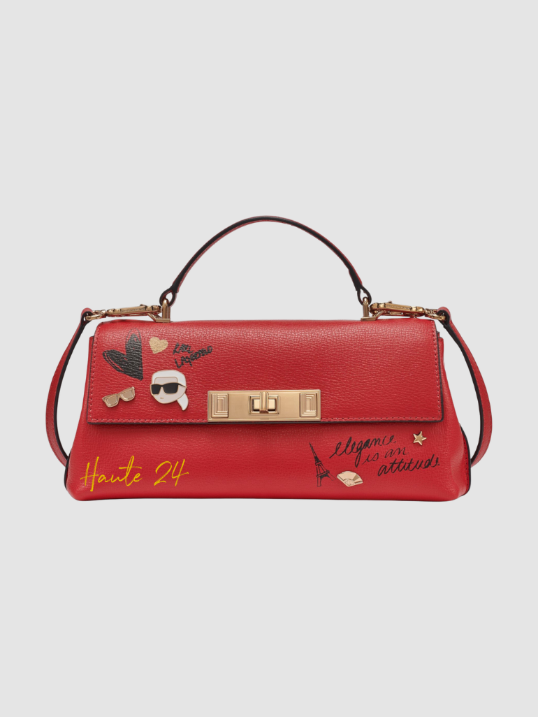 [AT DELHI] KARL LAGERFELD Nicolette Crossbody With Cate Pins - Red