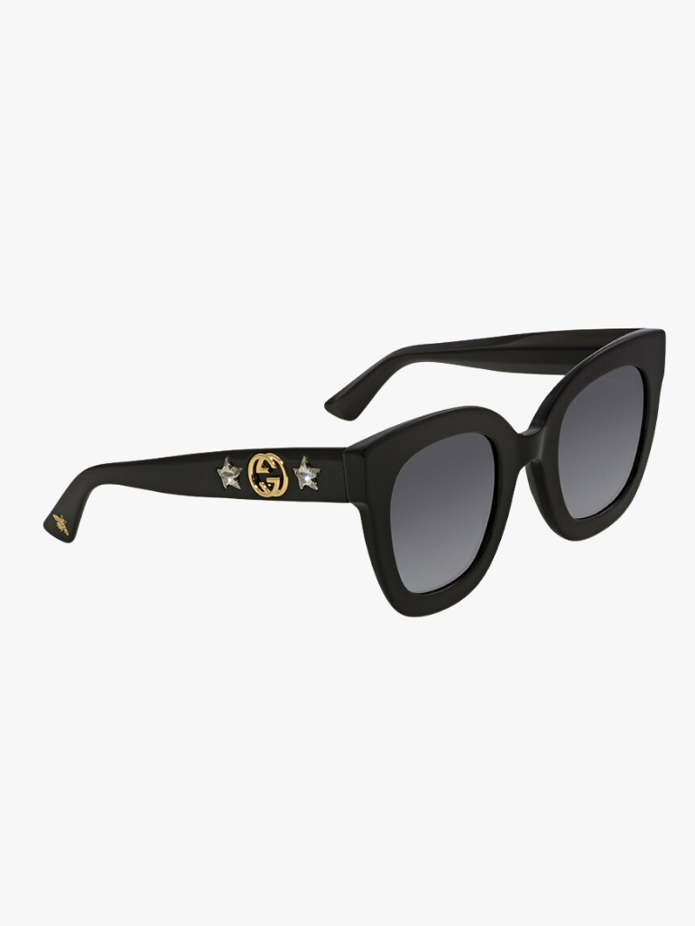 [AT India] GUCCI Grey Butterfly Ladies Sunglasses GG0208S 001 49