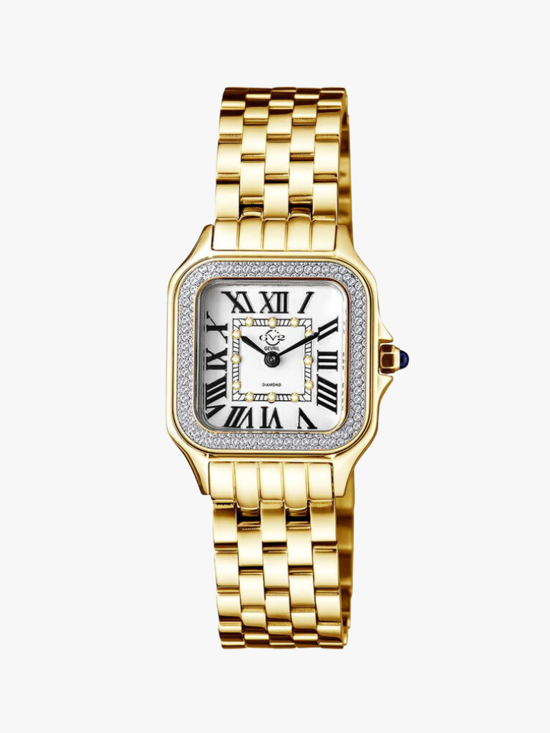 [At India] GV2 BY GEVRIL  Milan Diamond Quartz White Dial Ladies Watch