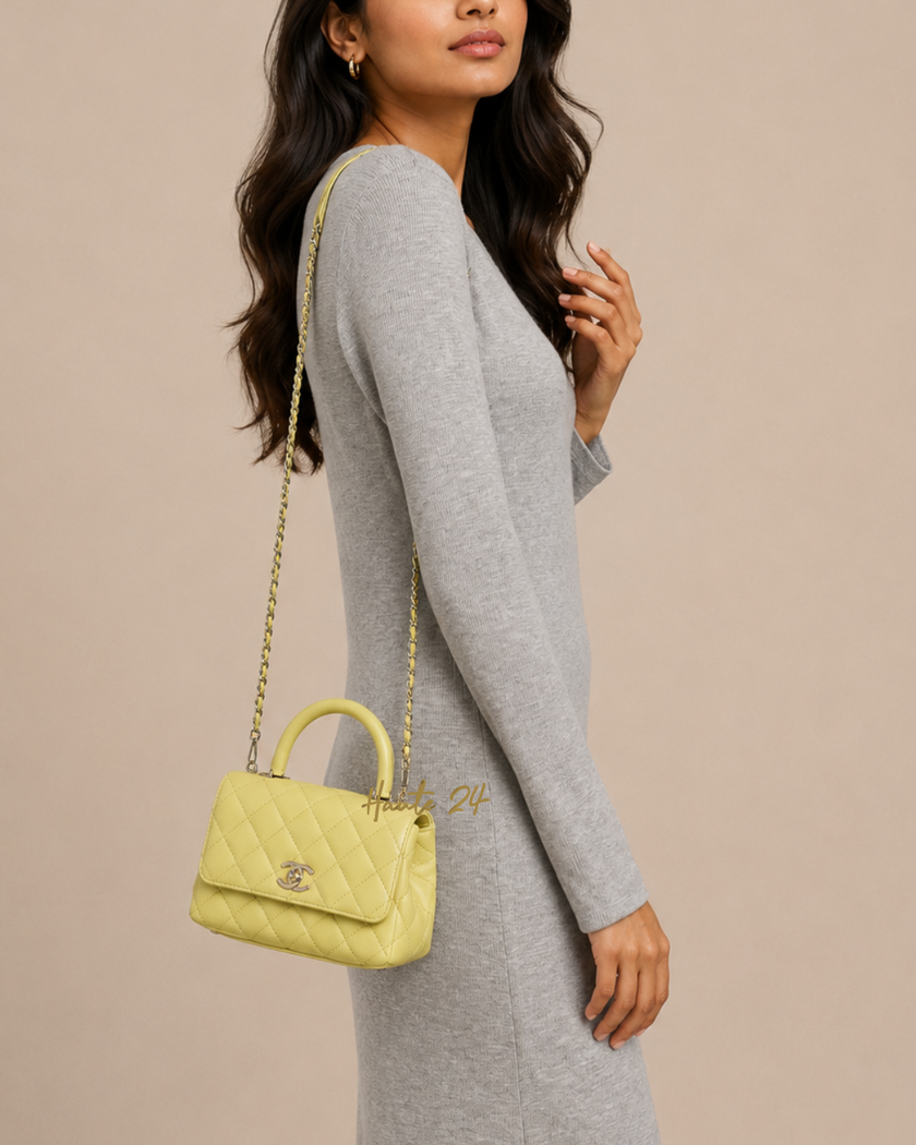 CHANEL Caviar Quilted Extra Mini Coco Handle Flap