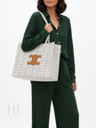 CELINE Large Cabas Thais Bag White