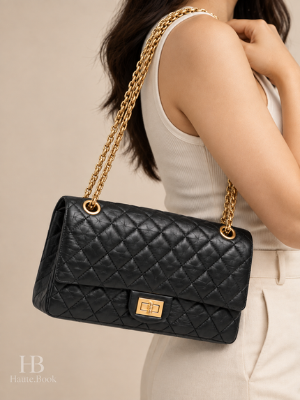 [Classic / Like New] CHANEL 255 Reissue Flap Black