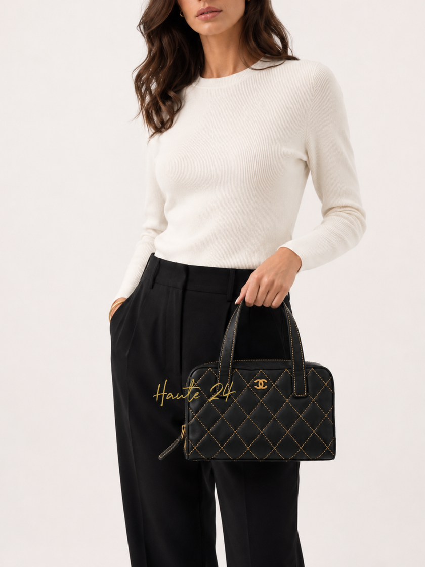 CHANEL Vintage Wild Stitch Tote Bag