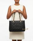 [Excellent / Like New] CHANEL GST Black Caviar Gold Hardware