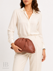 BOTTEGA VENETA Pouch Clutch Bag - Rust Brown