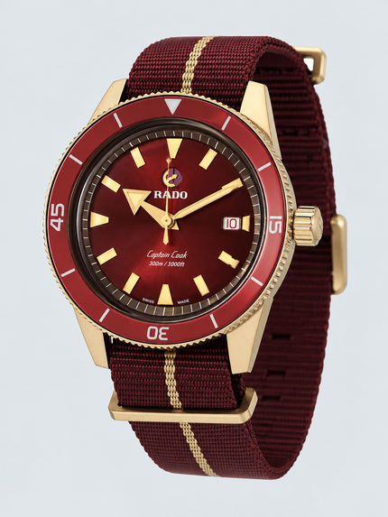 RADO Captain Cook Automatic Red Dial Men's Watch 42MM