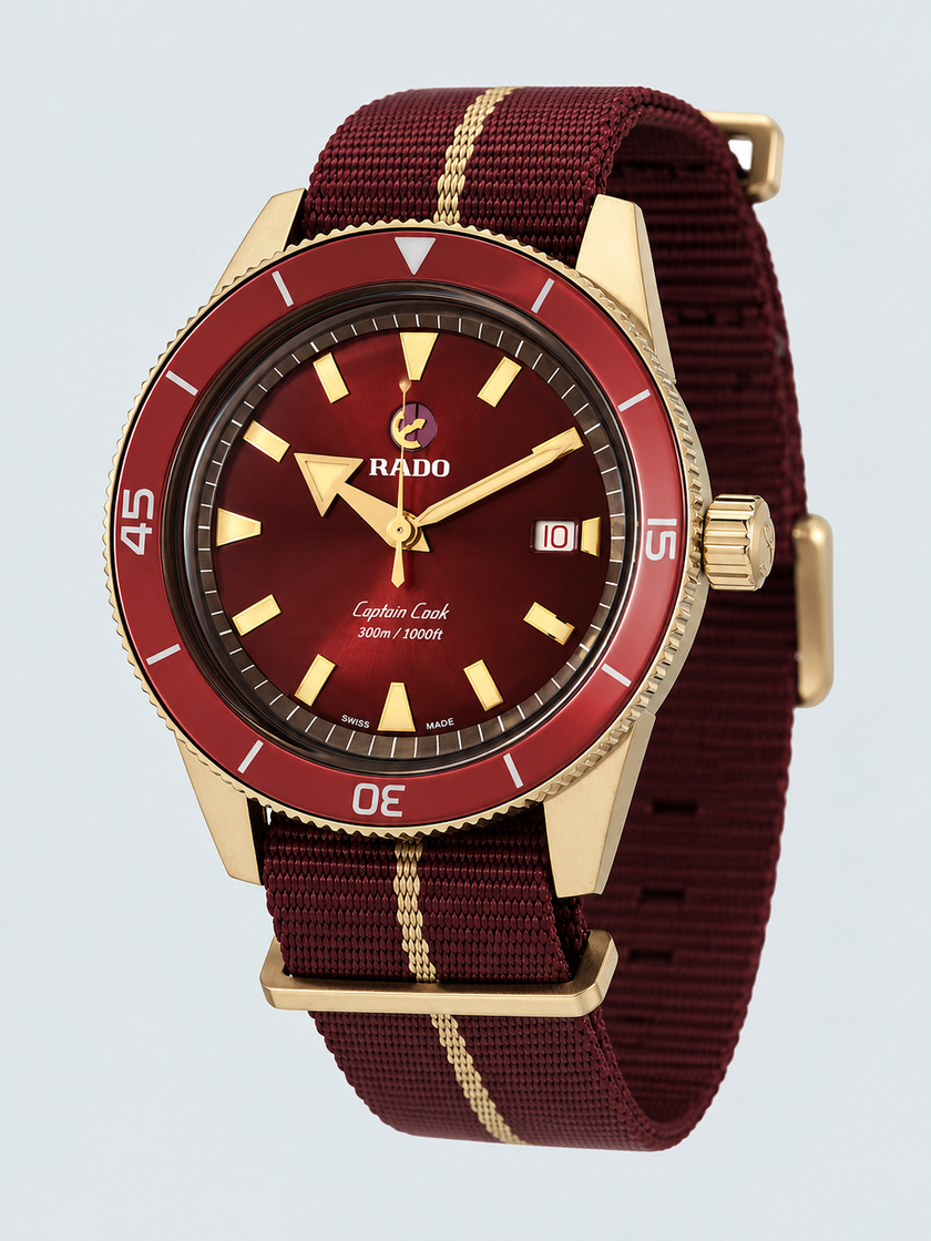 RADO Captain Cook Automatic Red Dial Men's Watch 42MM