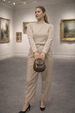 [At India] CELINE Lulu Teen Bag In Triomphe Canvas And Calfskin