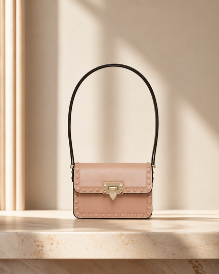 [At India] VALENTINO Small Rockstud 23 Smooth Calfskin Shoulder Bag