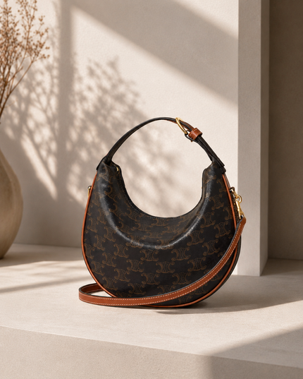 [At India] CELINE Lulu Teen Bag In Triomphe Canvas And Calfskin