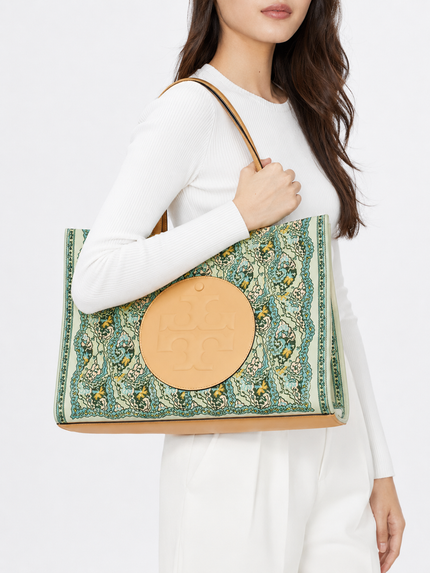 TORY BURCH Small Ella Printed Tote - Blue Dream Paisley