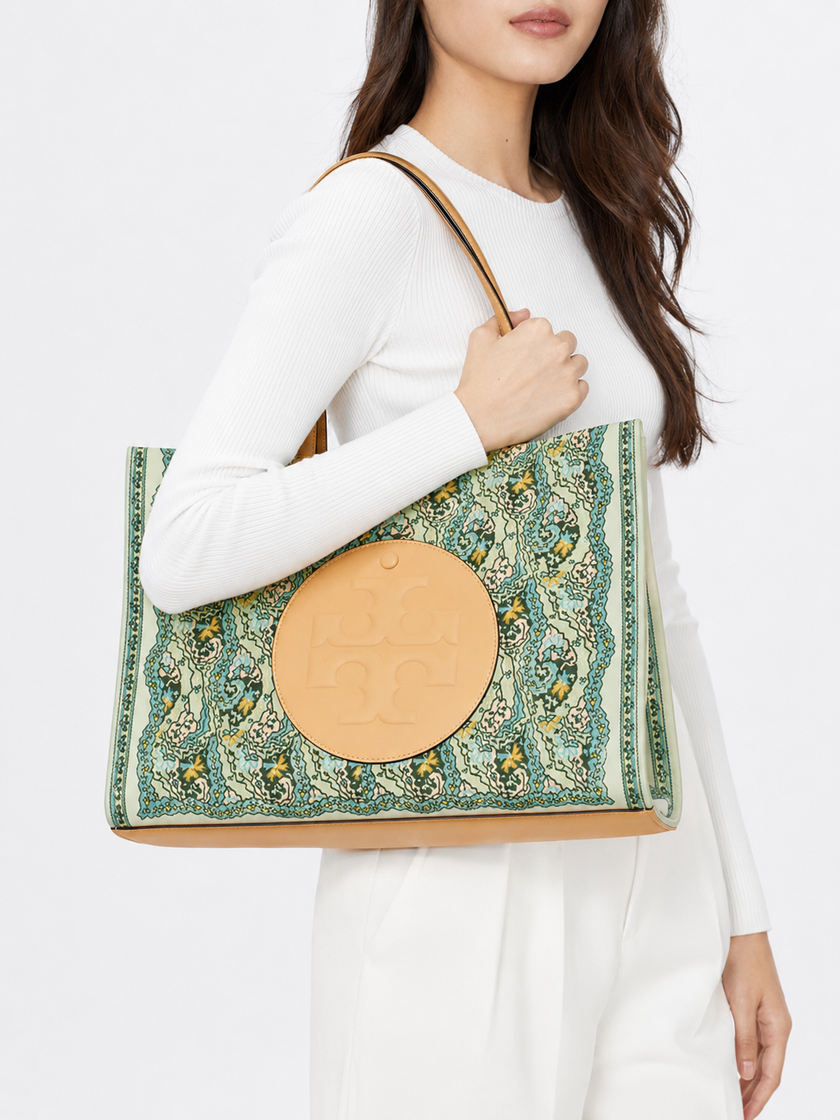 TORY BURCH Small Ella Printed Tote - Blue Dream Paisley
