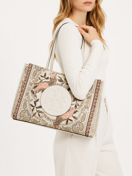 TORY BURCH Small Ella Printed Tote - Pink Cockatoo