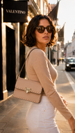 [At India] VALENTINO Small Rockstud 23 Smooth Calfskin Shoulder Bag
