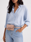 DIOR Saddle Belt Pouch Dusty Pink Matte Calfskin Gold Hardware