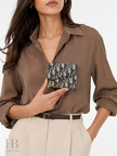 DIOR Saddle Medium Flap Wallet Blue