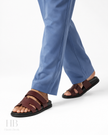 HERMES Cyprus Sandals In Bordeaux