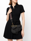 DIOR Leather Saddle Top Handle Bag