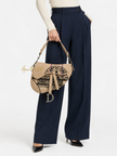 DIOR Canvas Saddle Shoulder Bag