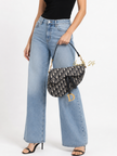 DIOR Oblique Jacquard Oblique Saddle Shoulder Bag - Blue