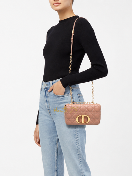 DIOR Cannage Caro Small Crossbody Bag
