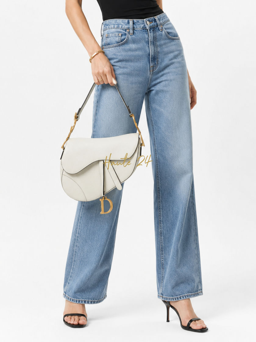 DIOR Leather Saddle Shoulder Bag