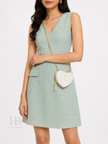 DIOR Amour Caro Heart Pouch Latte White