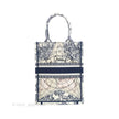 DIOR Around The World Vertical Book Tote Blue White