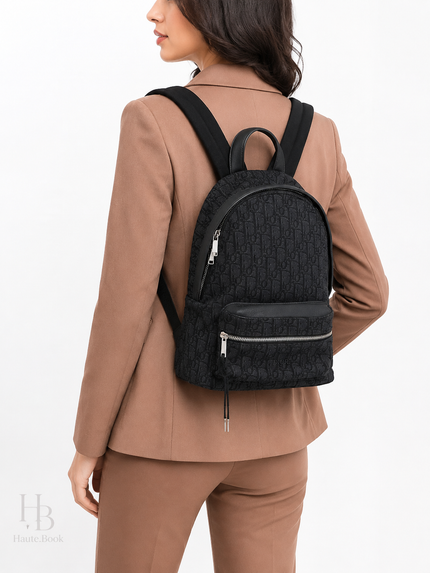 DIOR Oblique Rider Backpack Black