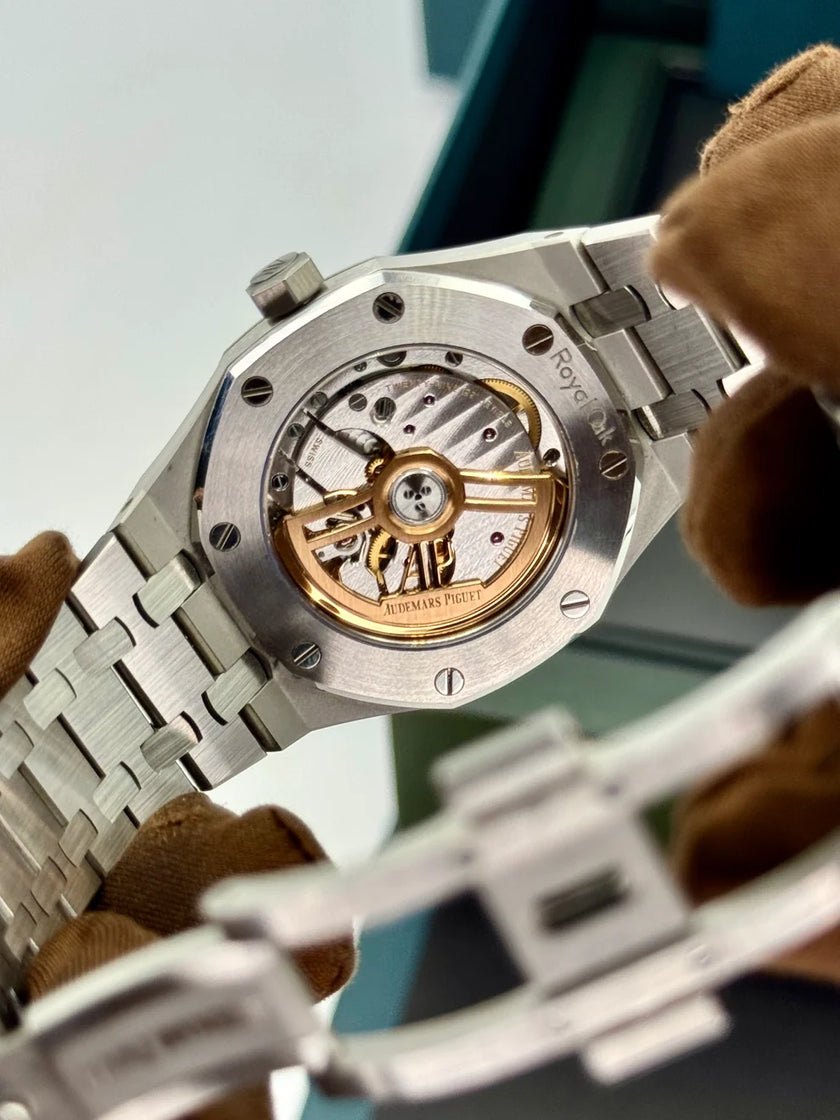 Audemars Piguet Royal Oak  15550ST.OO.1356ST.08 Stainless Steel Light Blue “Grande Tapisserie” Dial 37 mm