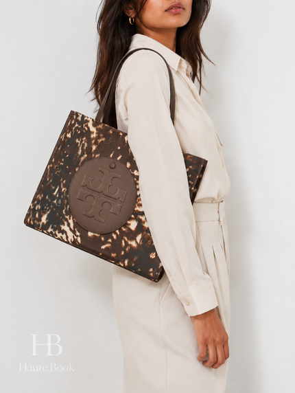 TORY BURCH Ella Printed Nylon Small Tote