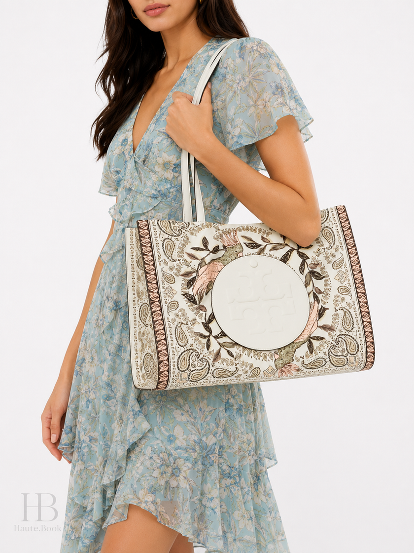 TORY BURCH Ella Printed Tote - Pink Cockatoo