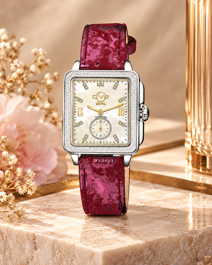 GV2 BY GEVRIL Bari Diamond Mother of Pearl Dial Ladies Watch