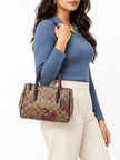 COACH Floral Print Top Handle Bag