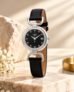 LONGINES Equestrian Quartz Diamond Black Dial Ladies Watch
