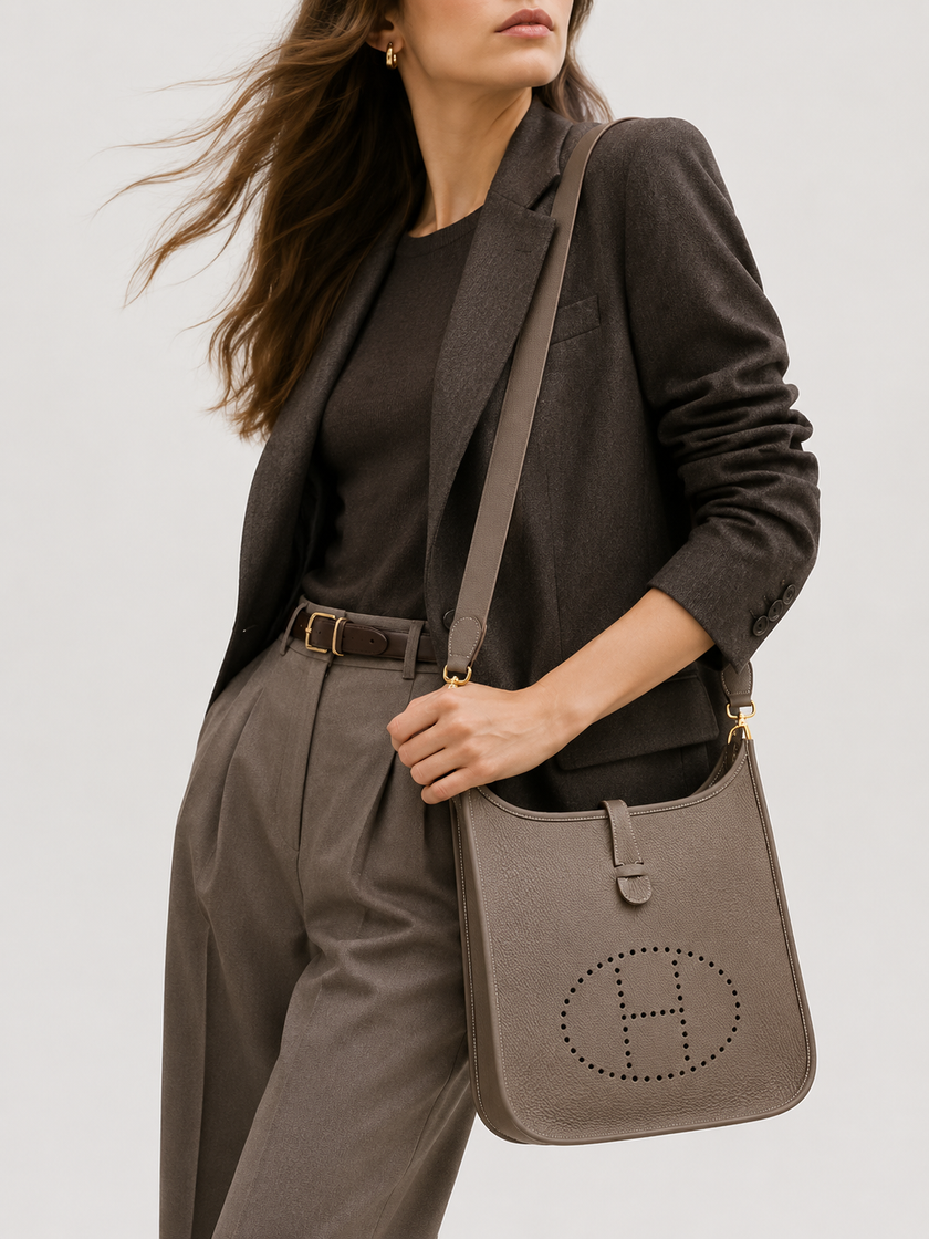 [Brand New] HERMES Evelyne III 33 bag Étoupe