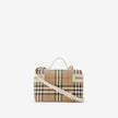 BURBERRY Check Vanity Bag - Beige