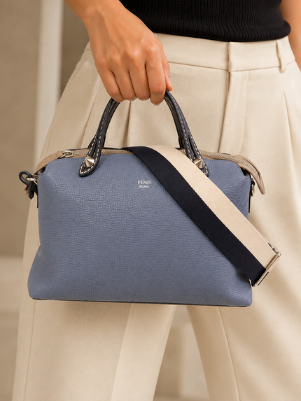 FENDI By The Way Leather Bag with Silver Buckle
