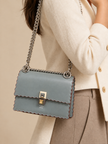 FENDI Kan I Small Leather Shoulder Bag with Chain Strap