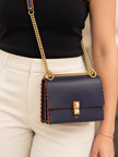 FENDI Kan I Small Shoulder Bag Navy