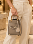 FENDI Mini Sunshine Shopper Leather Handbag/Shoulder Bag