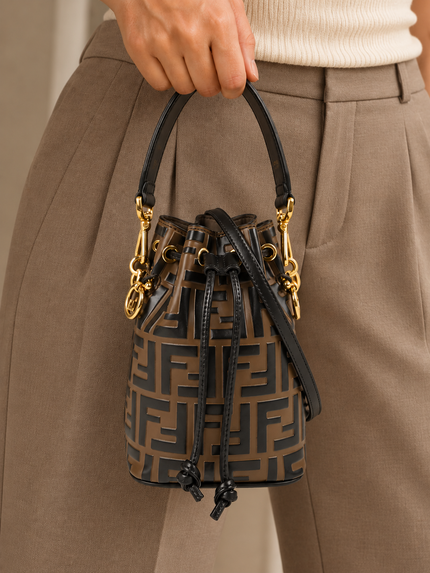 FENDI Mon Tresor Mini leather handbag/shoulder bag