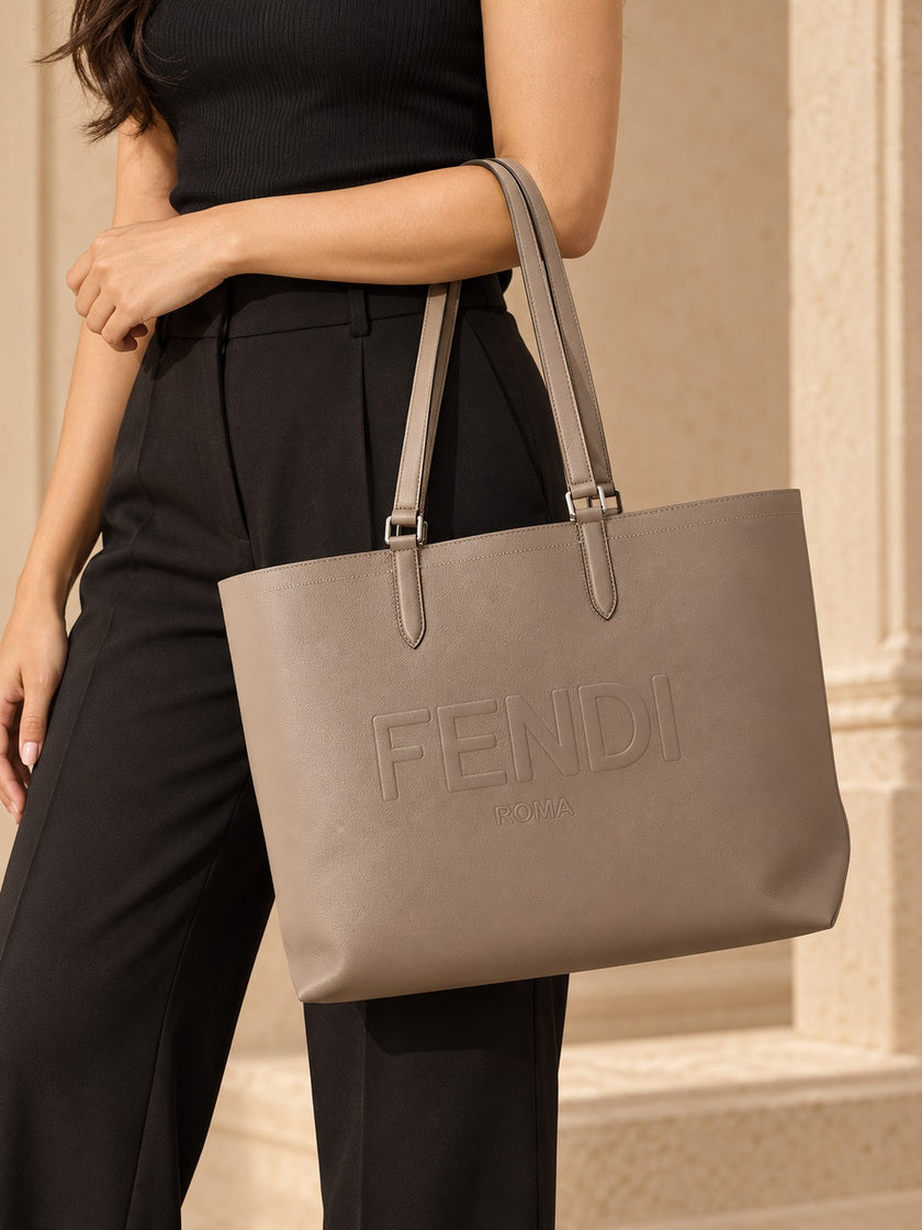 FENDI Go To Shopper Tote Greige