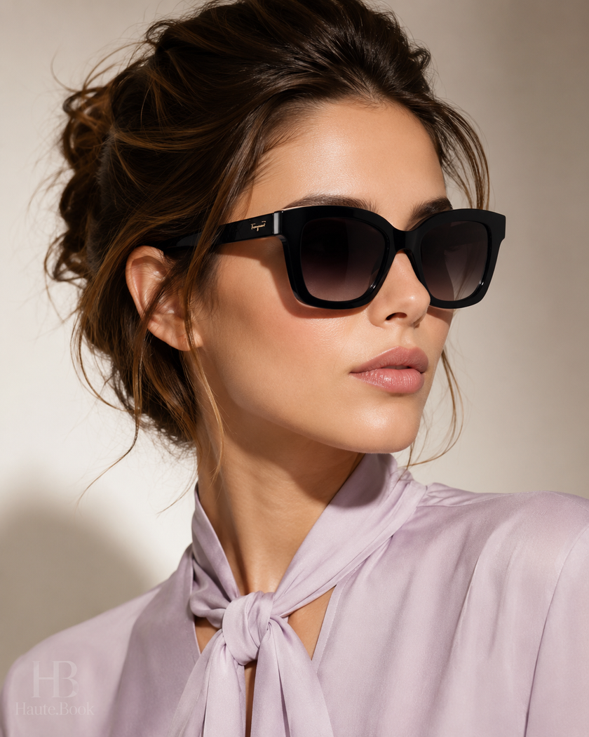 [At India] FERRAGAMO Salvatore Grey Gradient Square Ladies Sunglasses
