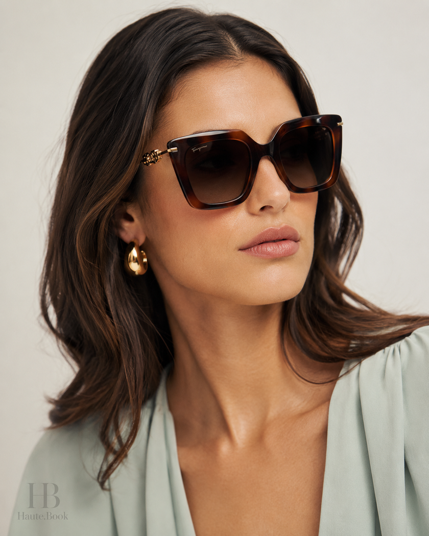 FERRAGAMO Brown Gradient Butterfly Ladies  Sunglasses SF1041S 238 51