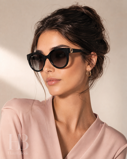 FERRAGAMO  Salvatore Grey Cat Eye Ladies Sunglasses SF1031S 001 53