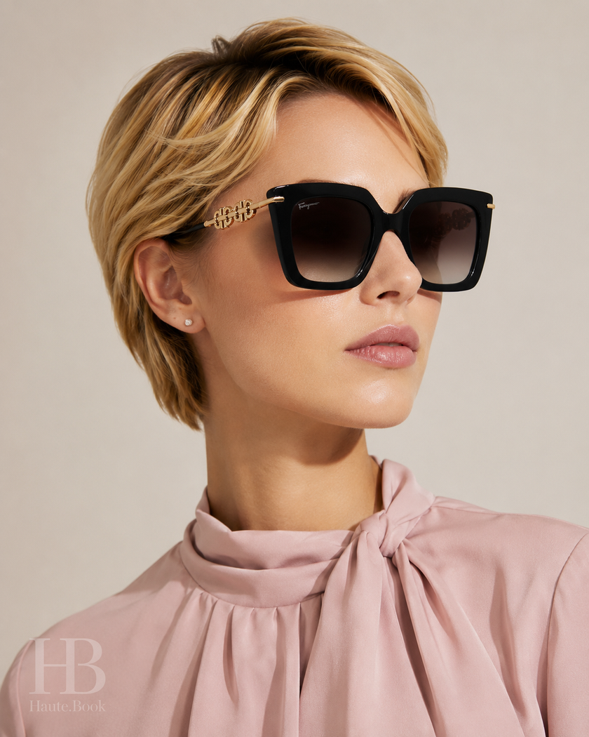 [At India] FERRAGAMO Salvatore Grey Gradient Butterfly Ladies Sunglasses SF1041S 001 51