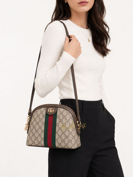 GUCCI Ophidia Small Shoulder Bag - Beige