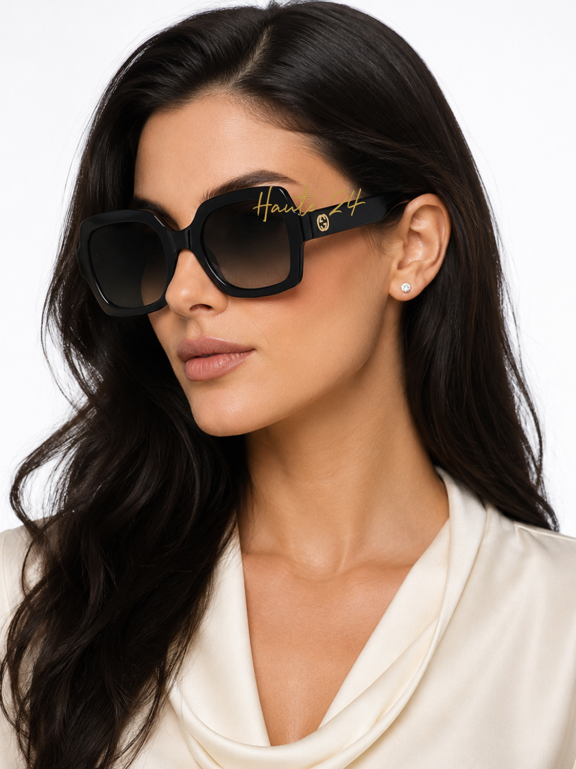 GUCCI Polarized Grey Square Ladies Sunglasses GG1337S 002 54