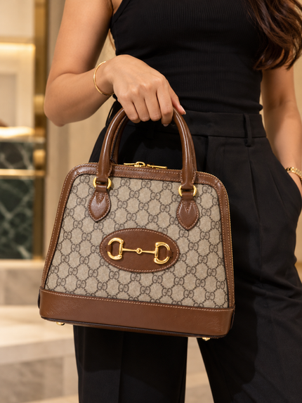 GUCCI GUCCI Coated Canvas 1955 Horsebit Top